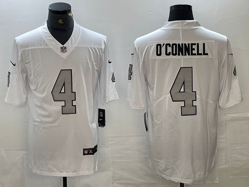 Men's Las Vegas Raiders Aidan O'Connell #4 White Jersey
